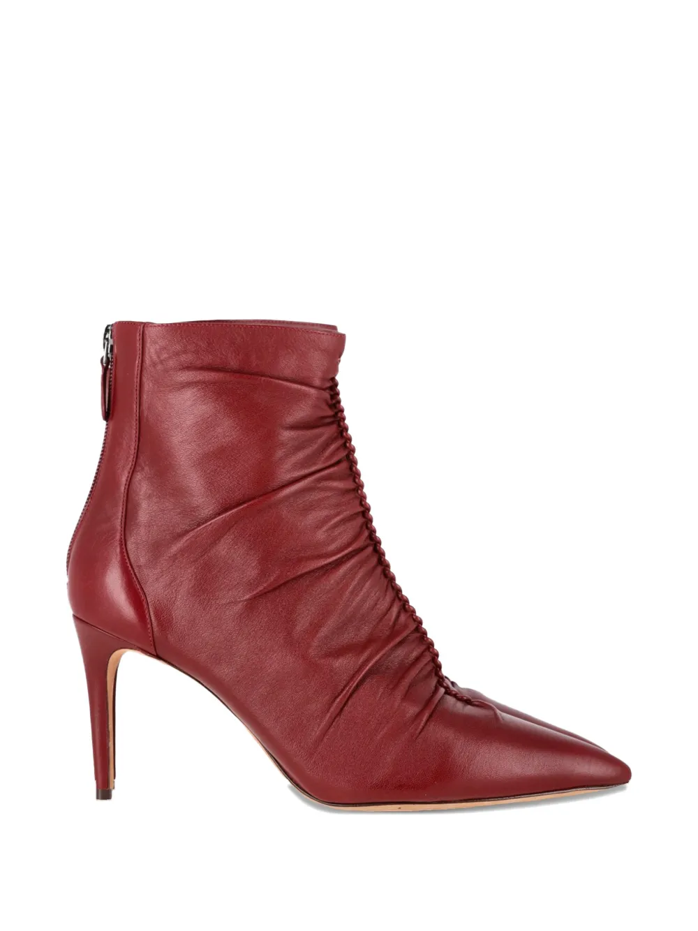 Alexandre Birman Susanna pointed ruched ankle boots - Rosso