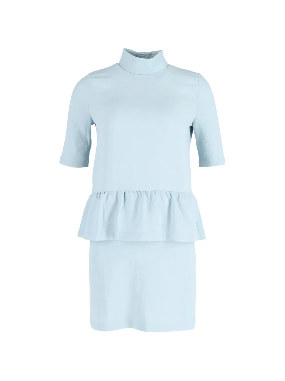 GANNI turtleneck mini dress - Blu