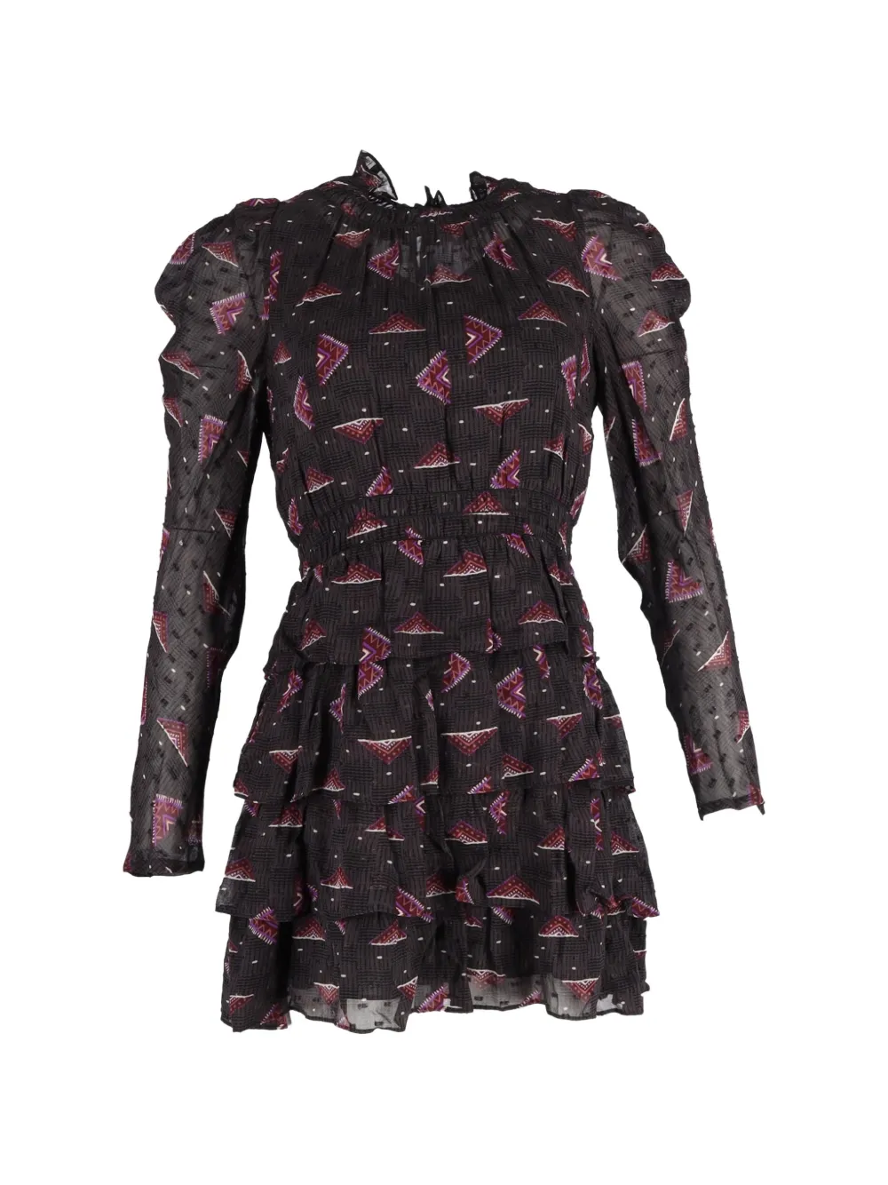 Ba&Sh print smocked dress - Nero