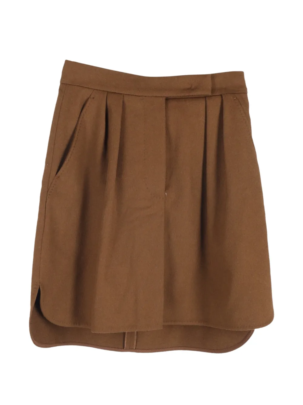 Max Mara pleated mini skirt - Marrone