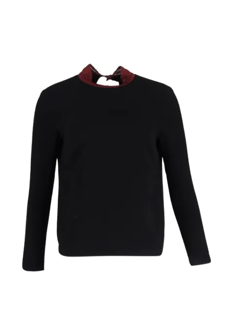 SANDRO contrast collar jumper