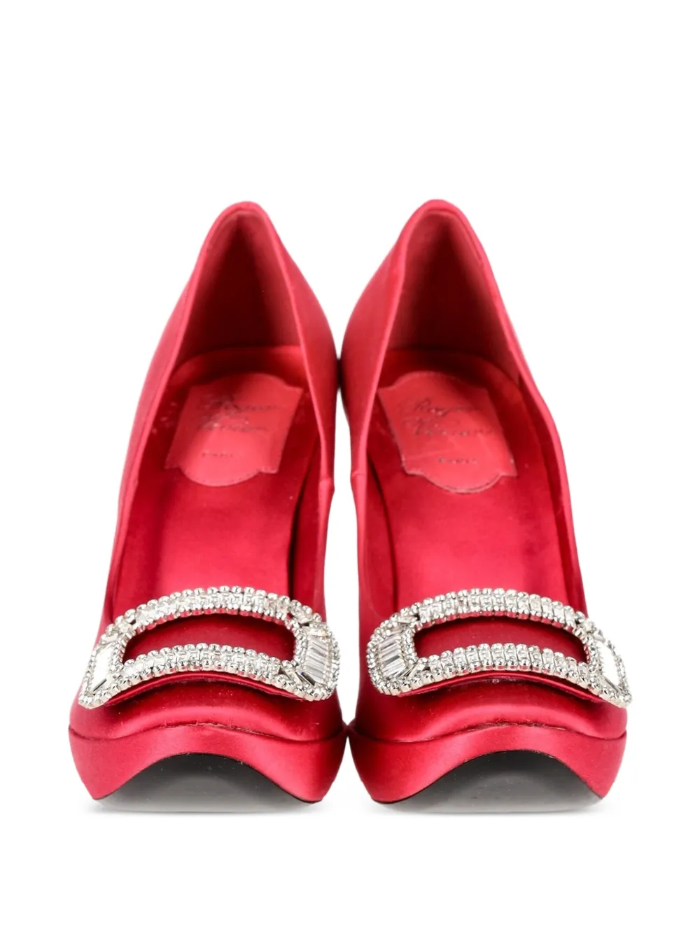 Buckled Satin Pumps