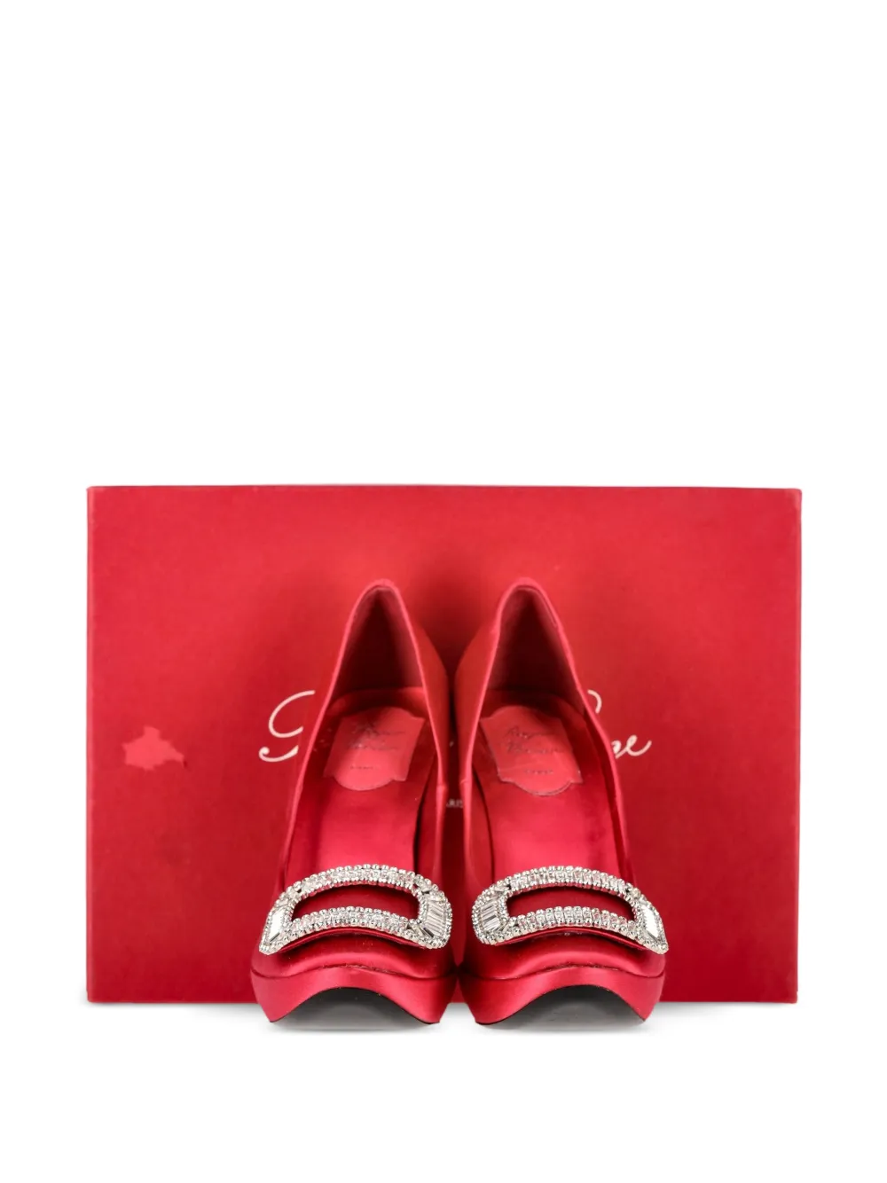 Buckled Satin Pumps