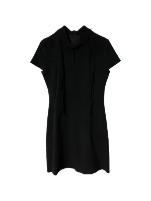 Amomento Taffeta cap-sleeve Mini Dress | Black | FARFETCH