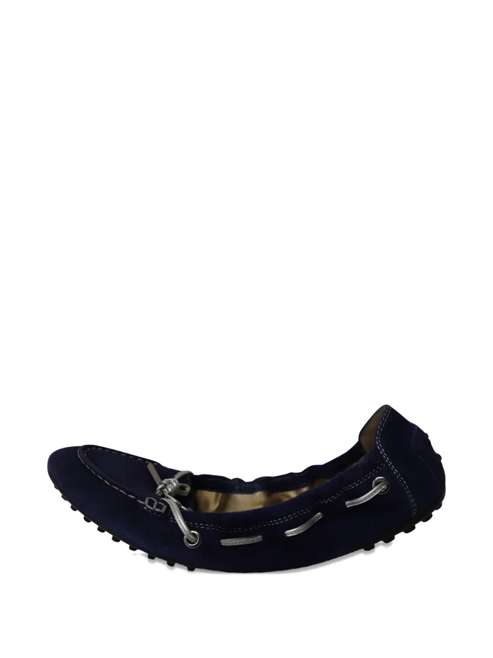 Tod's Vintage Scrunch bow ballerinas - Blu