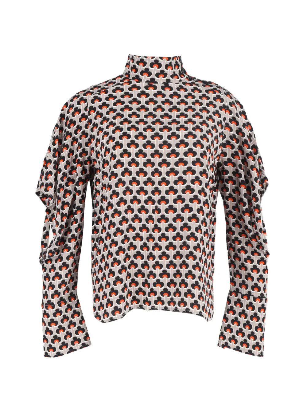 Marni Pre-Owned patterned turtleneck blouse - Nude