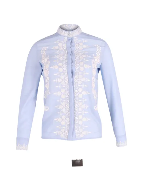 Vilshenko embroidered mock-neck shirt