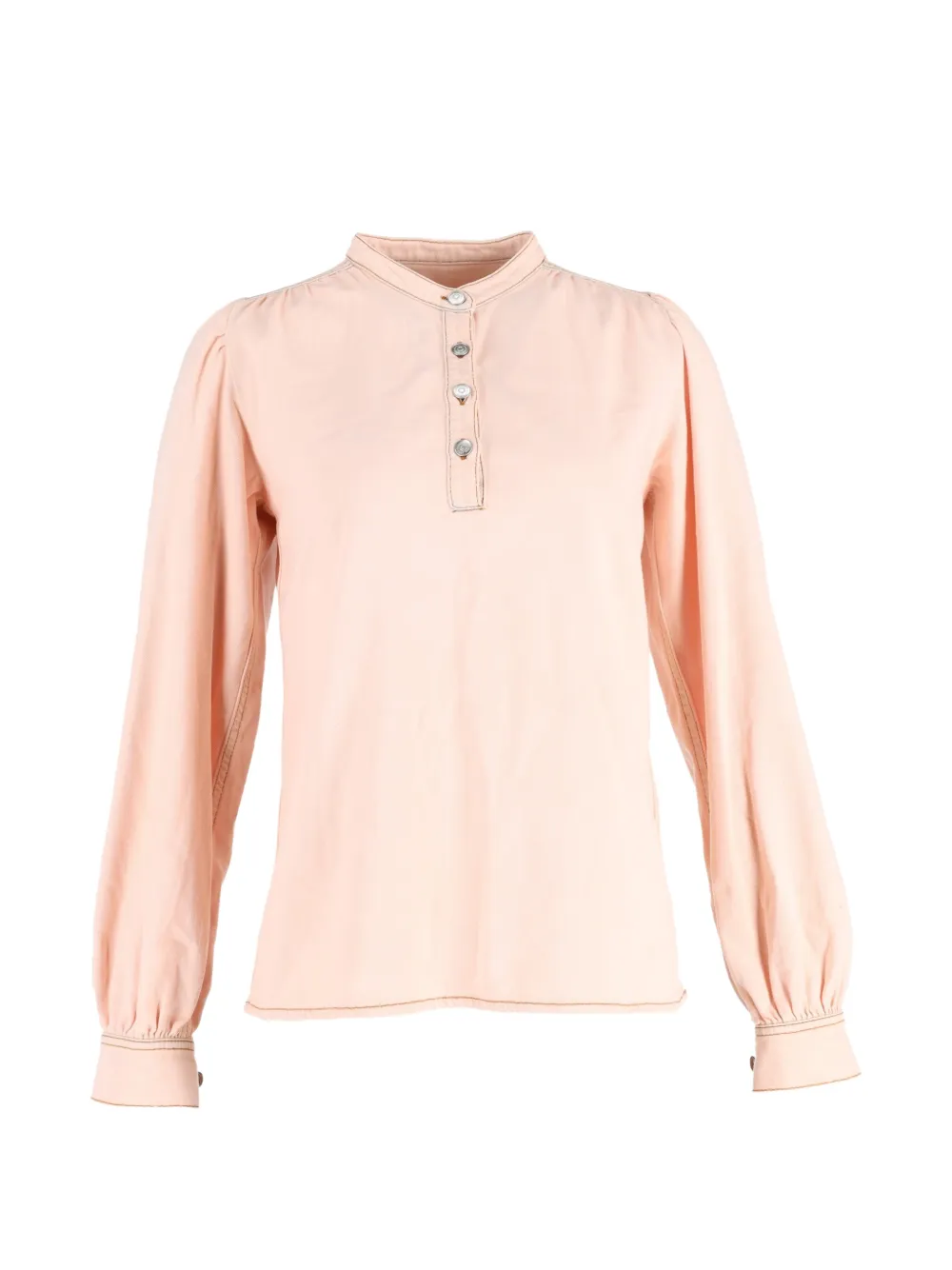GANNI buttoned long-sleeve top - Rosa