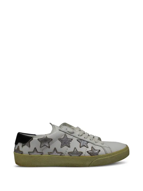 Saint Laurent Pre-Owned metallic star leather sneakers