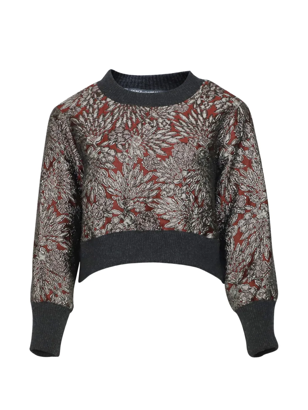 Dolce & Gabbana Pre-Owned brocade floral sweatshirt - Rosso