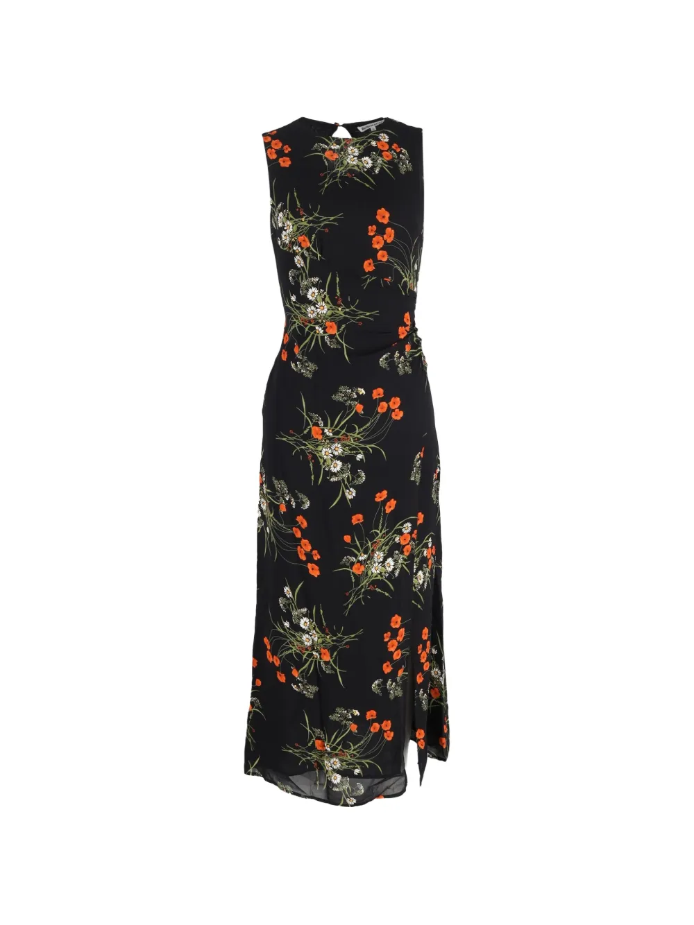 Reformation Senna floral-print midi dress - Nero