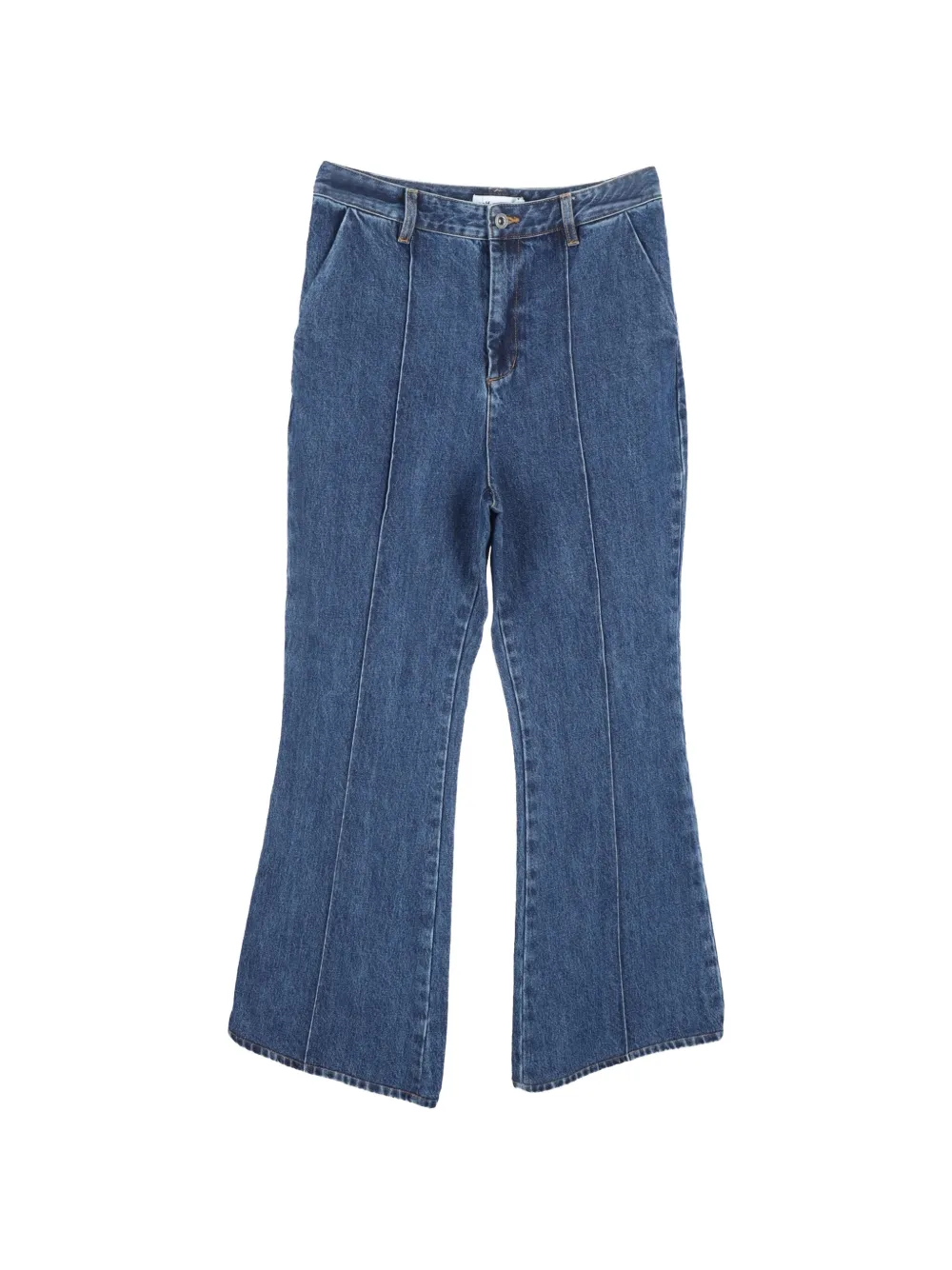 Self-Portrait button-fastening flared jeans - Blu