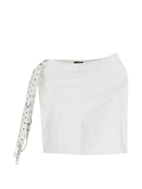 Versace Pre-Owned eyelet-detail belt mini skirt