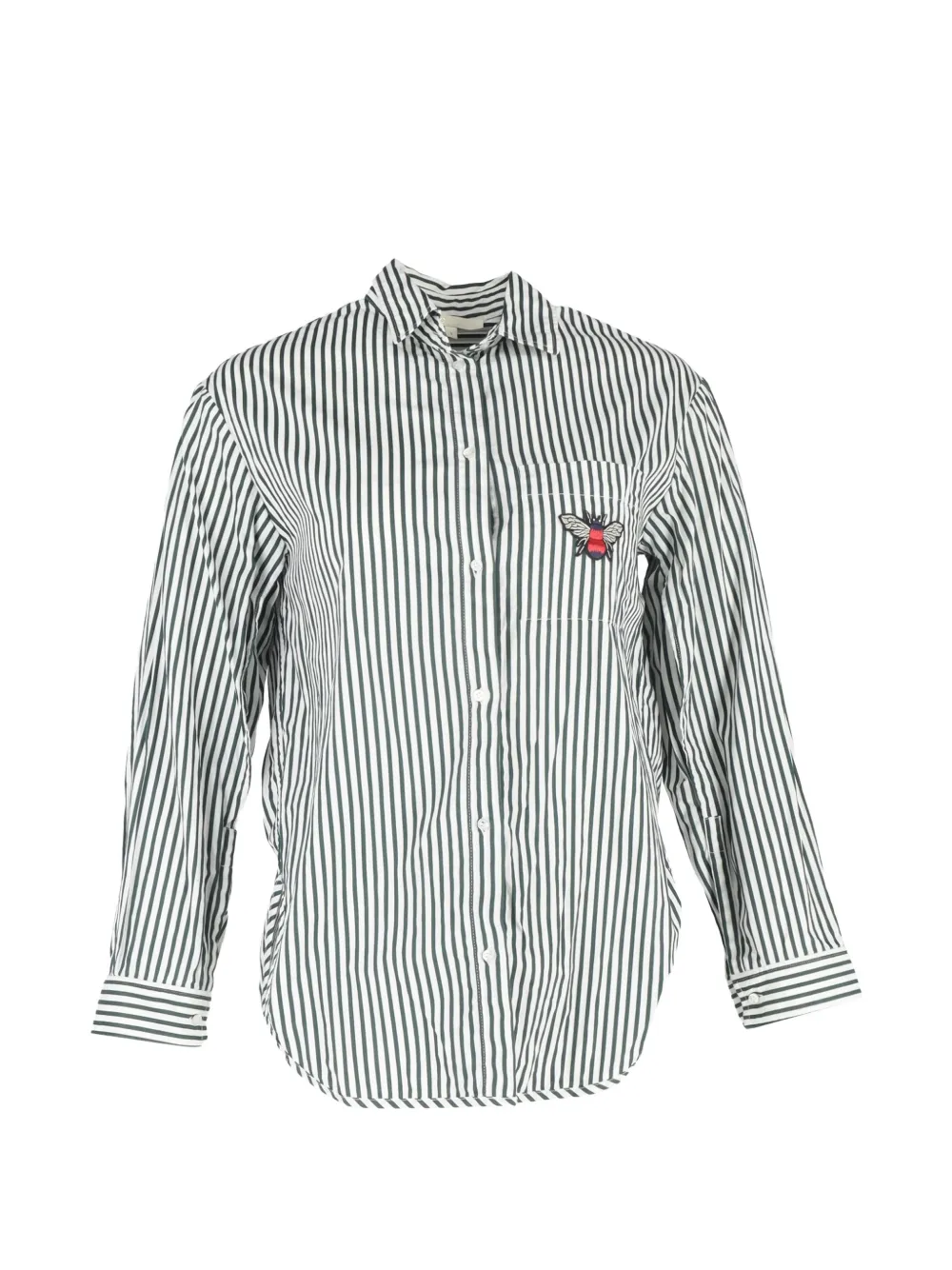 Pre-owned Maje Striped-pattern Shirt In White