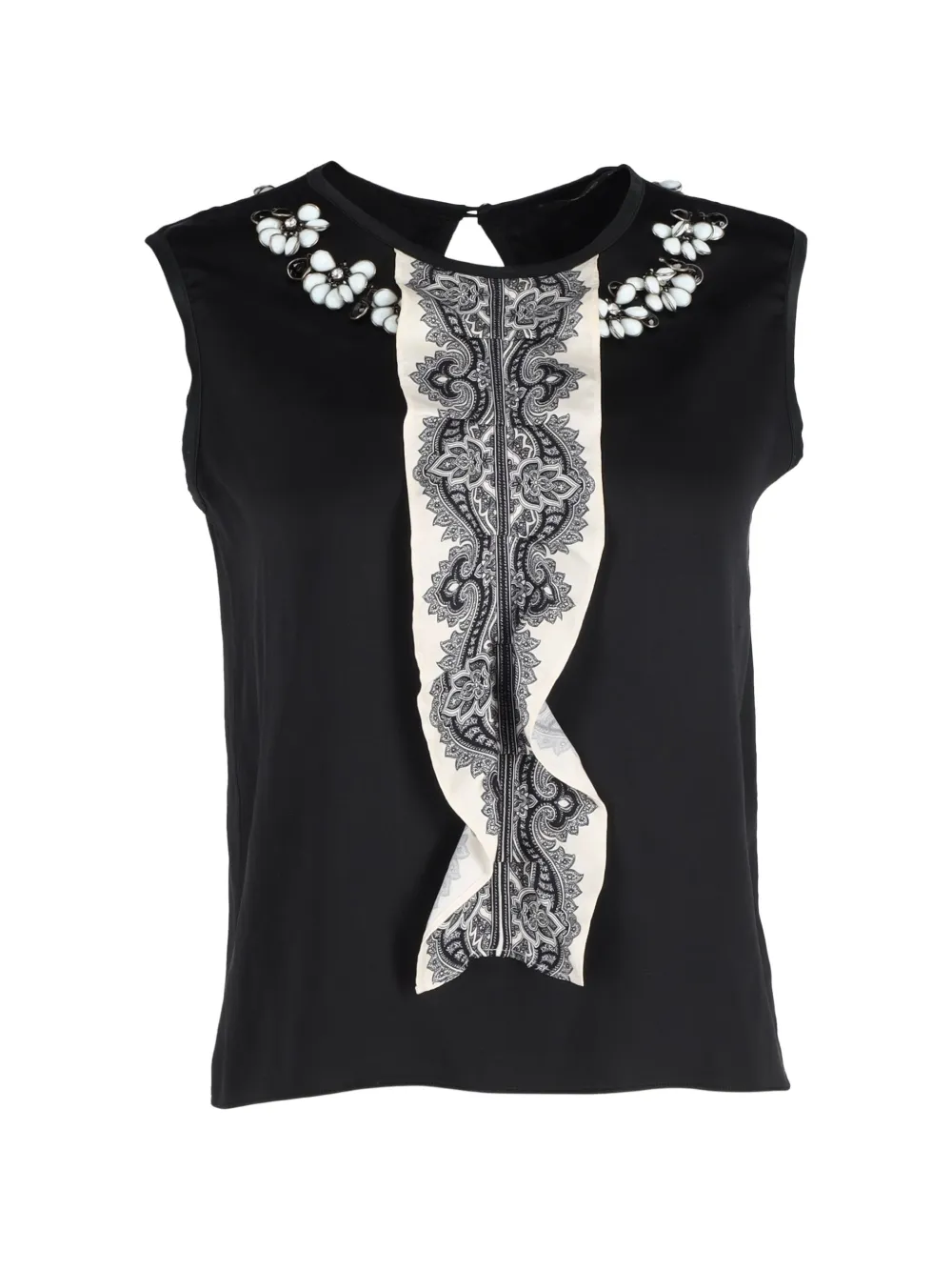 Etro Vintage embellished silk blouse - Nero