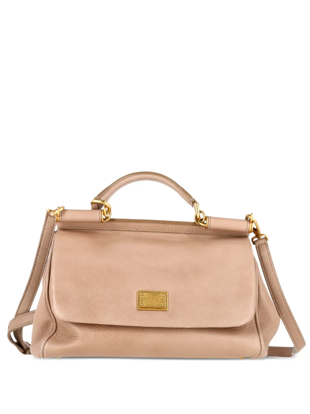 Dolce & Gabbana Pre-Owned large Sicily leather satchel bag - Marrone