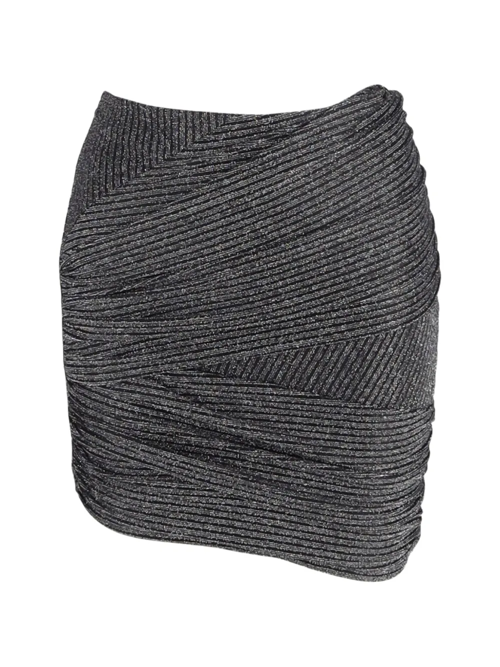 IRO Lamé wrap mini skirt - Grigio