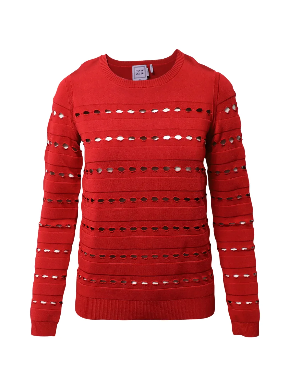 Herve Leger cut-outs ribbed sweater - Rosso