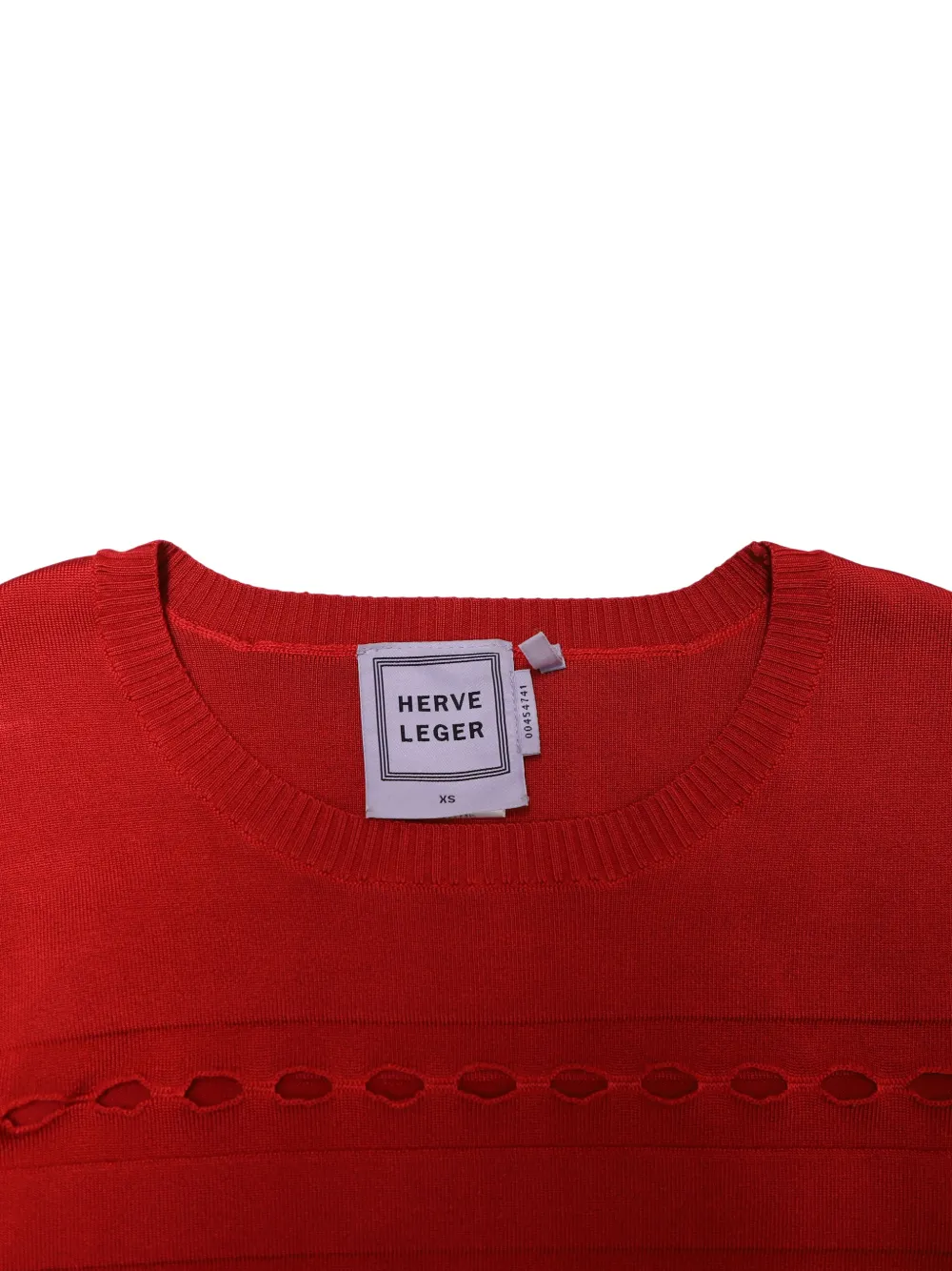  Herve Leger Cut-outs Ribbed Sweater - Red 
