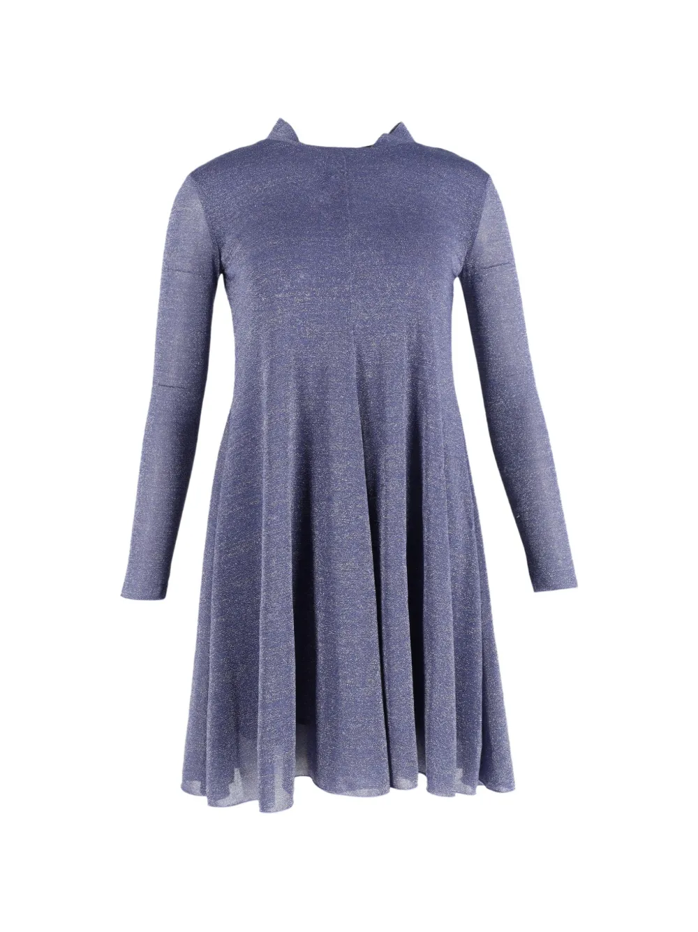 Pre-owned Max Mara Long-sleeve Mini Dress In Blue