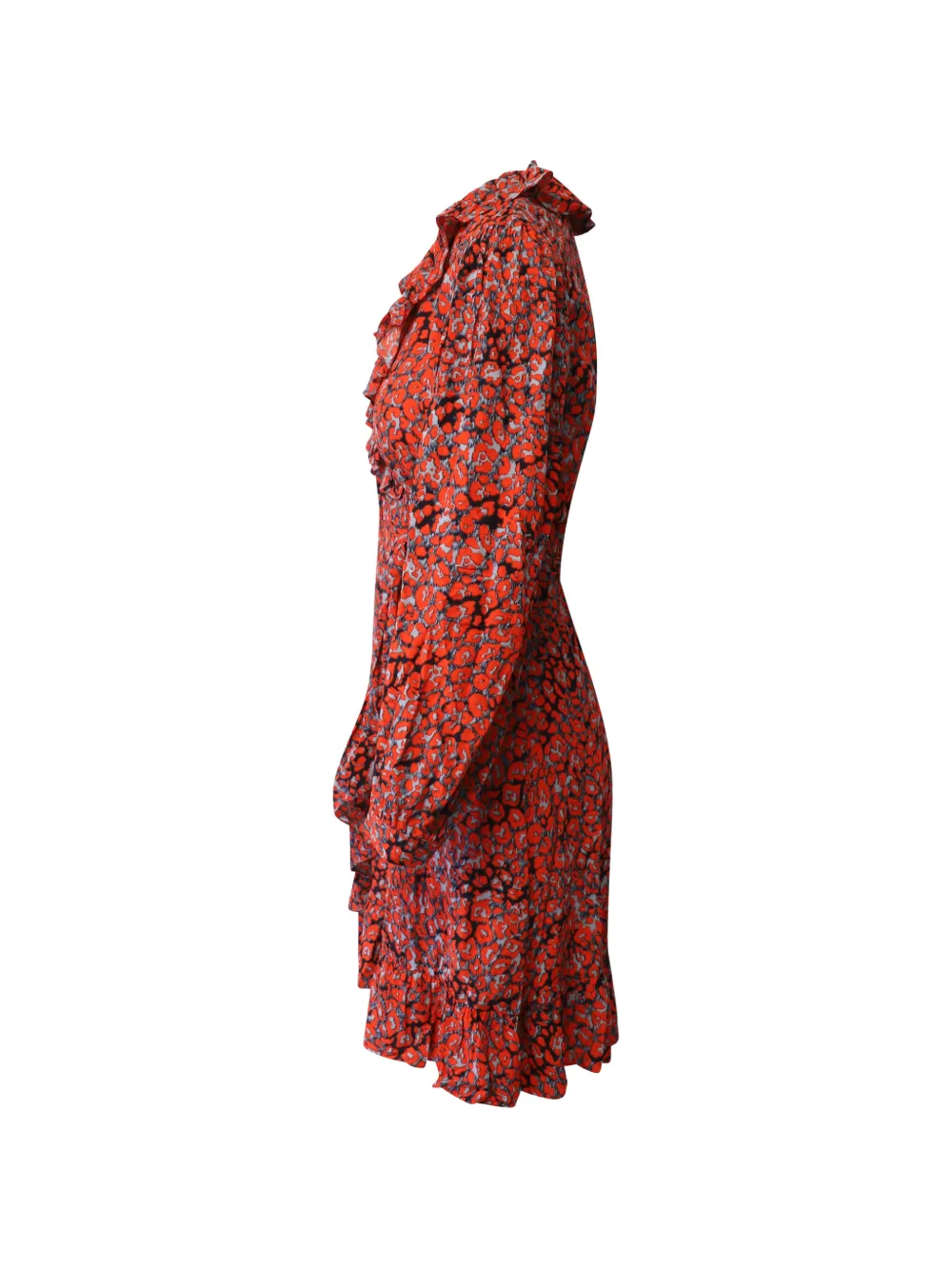 Maje Rosetto leopard-print wrap mini dress - Rosso