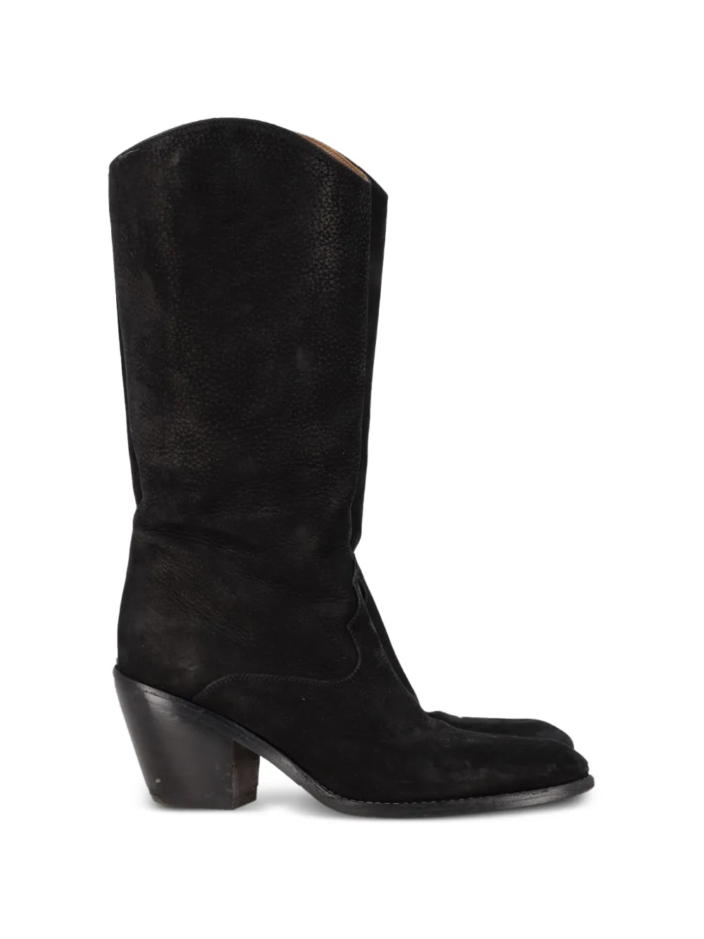 Chloé Vintage Western leather cowboy boots - Schwarz