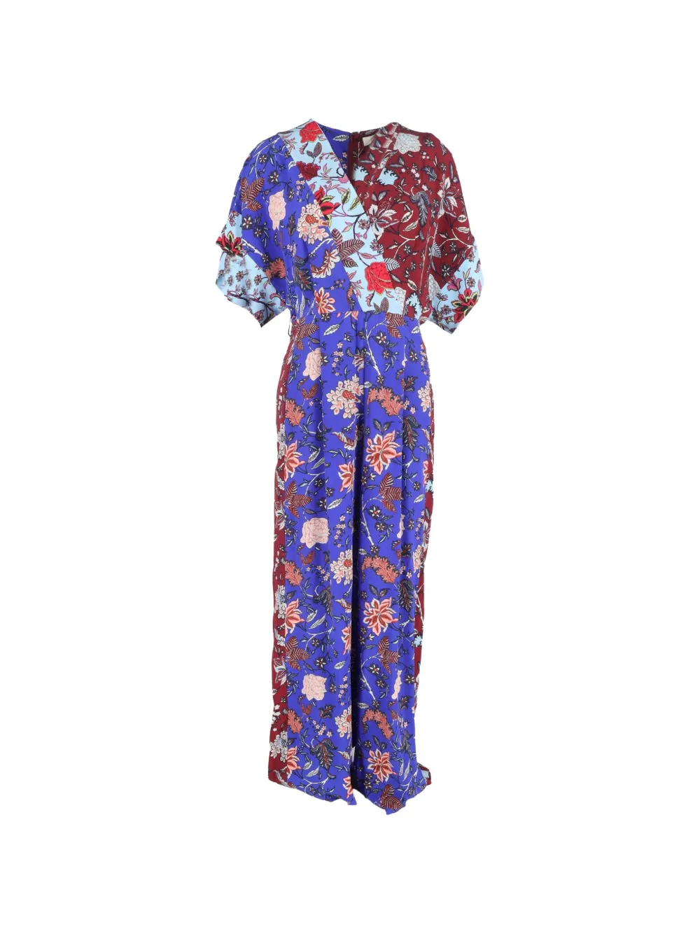 Diane Von Furstenberg Vintage printed silk jumpsuit - Blu