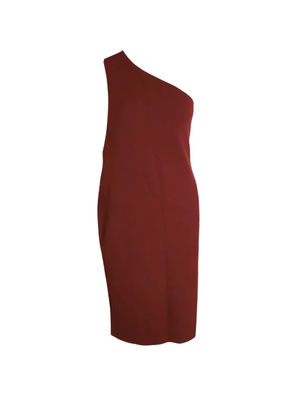 bottega veneta red dress Bottega Veneta Pre-Owned one-shoulder Mini Dress | Red