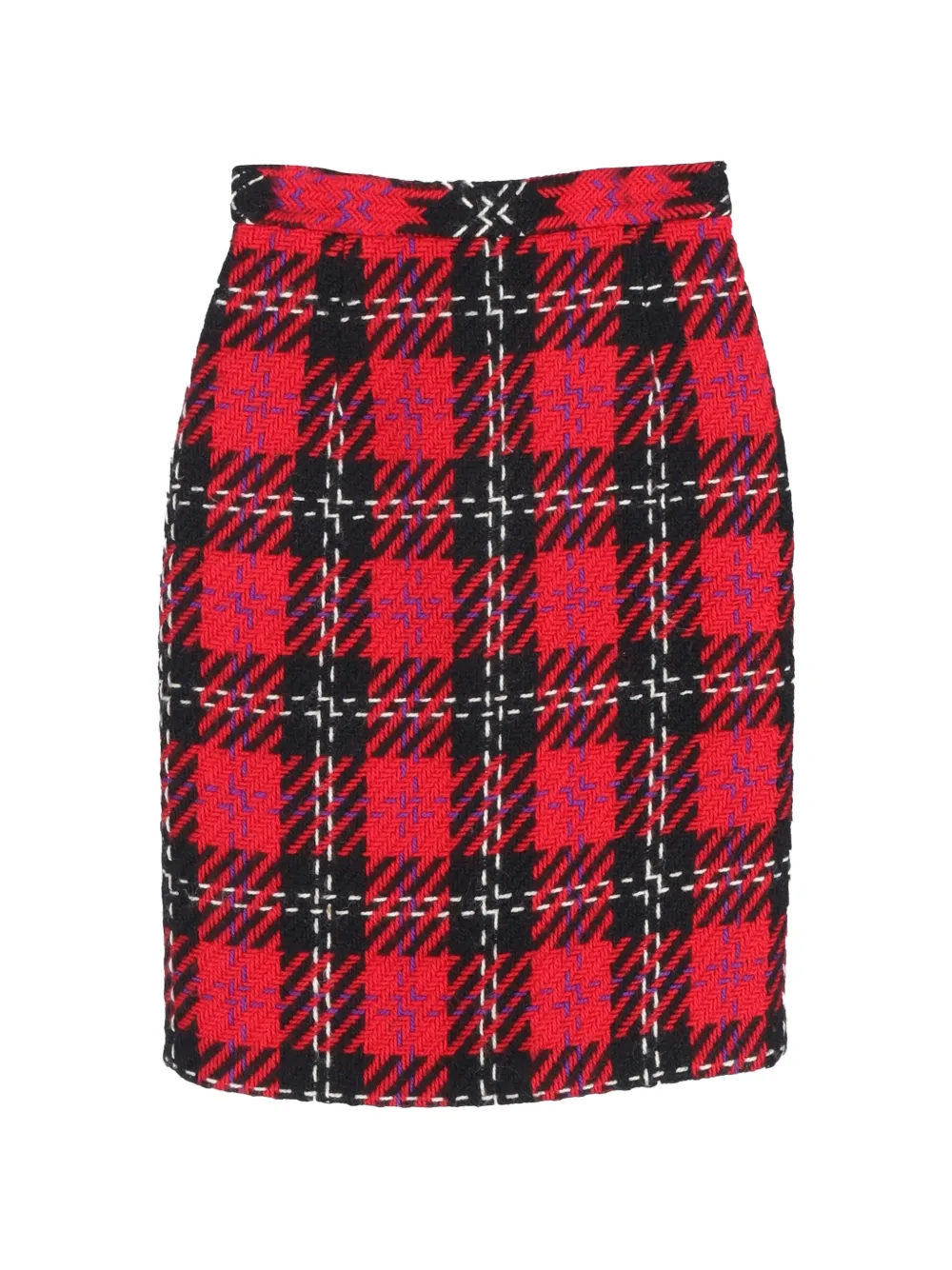 Miu Miu Pre-Owned checked skirt - Rosso
