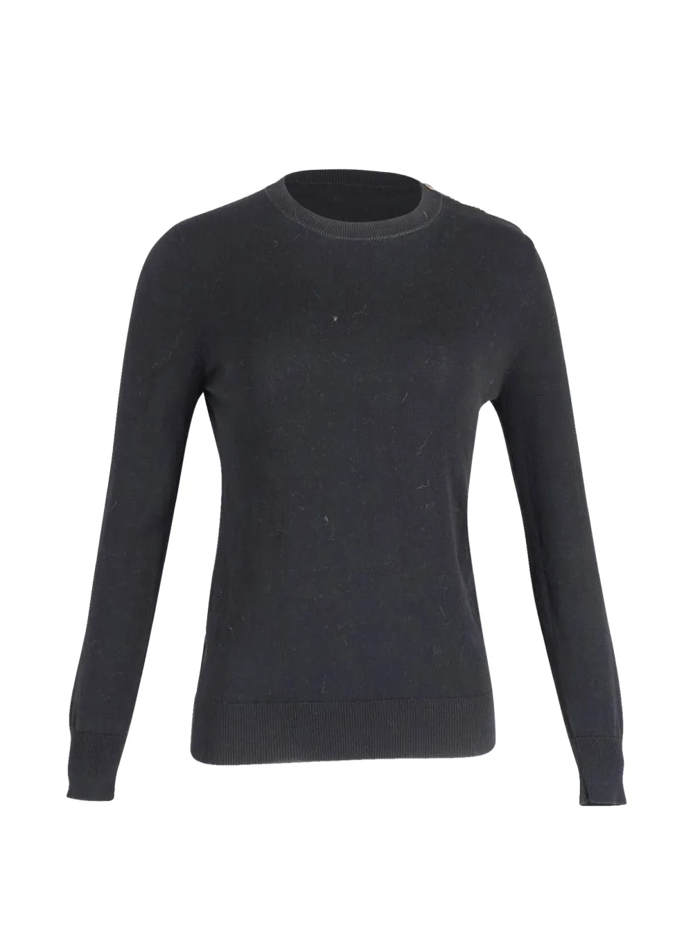 Pre-owned Givenchy Crewneck Cotton Sweater In Black