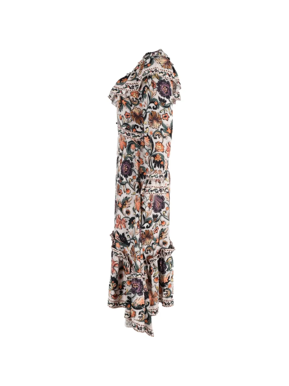  Vilshenko Floral-print Midi Dress - Neutrals 
