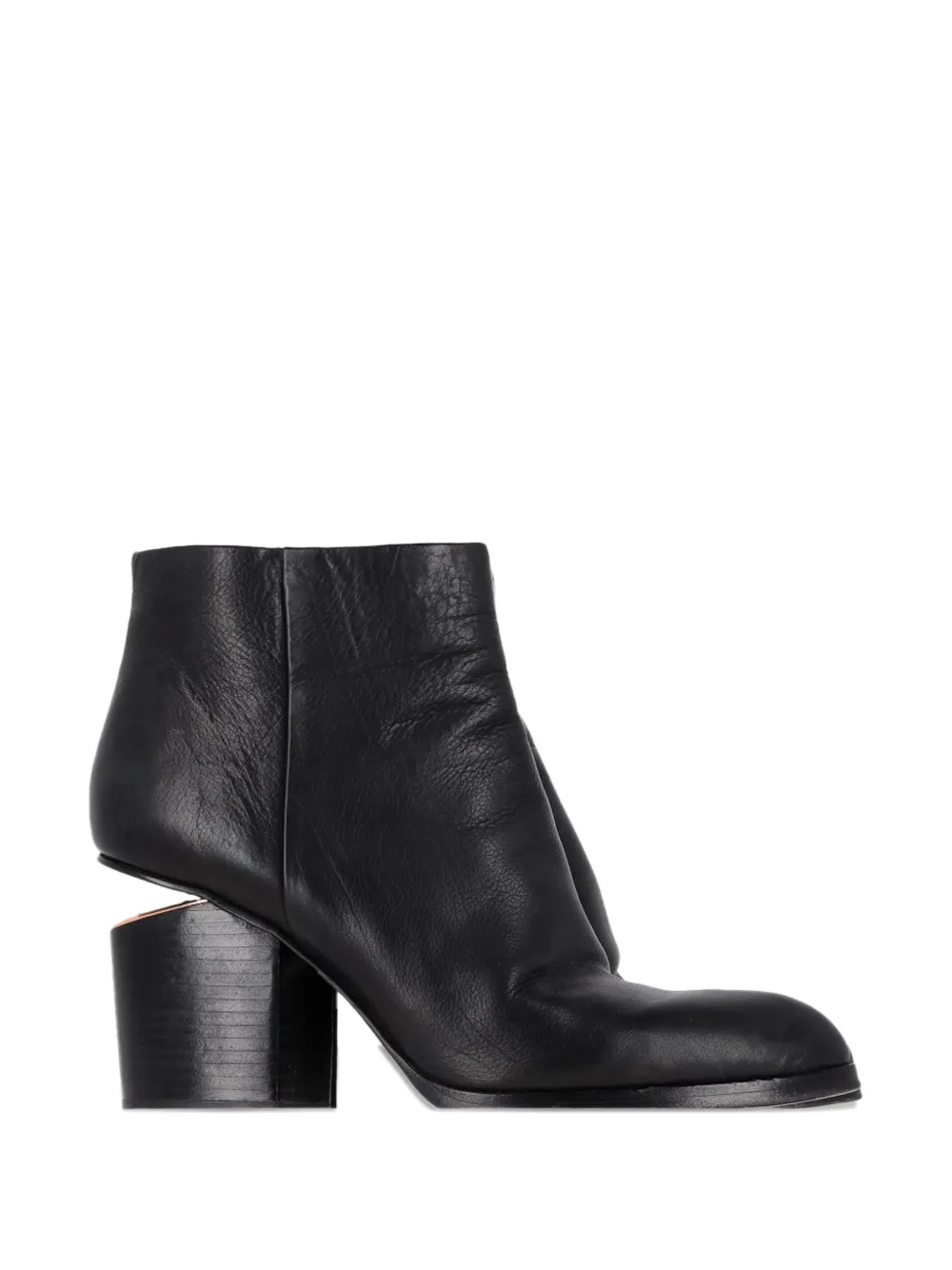 Pre-owned Alexander Wang Gabi Cutout Heel Ankle Boots In Black