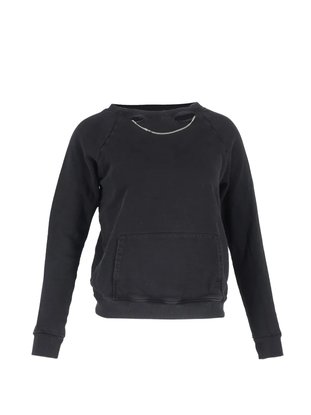 Saint Laurent Pre-Owned chain-detail sweatshirt - Nero