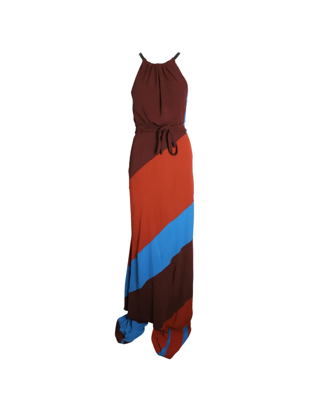 Bottega Veneta Pre-Owned asymmetric maxi dress - Marrone