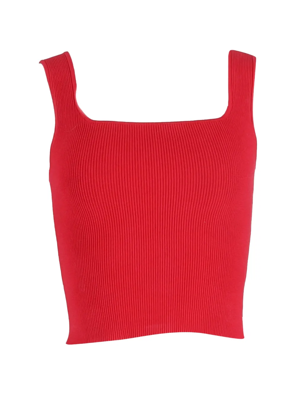 Pre-owned Reformation Ribbed-knit Tank Top In Red