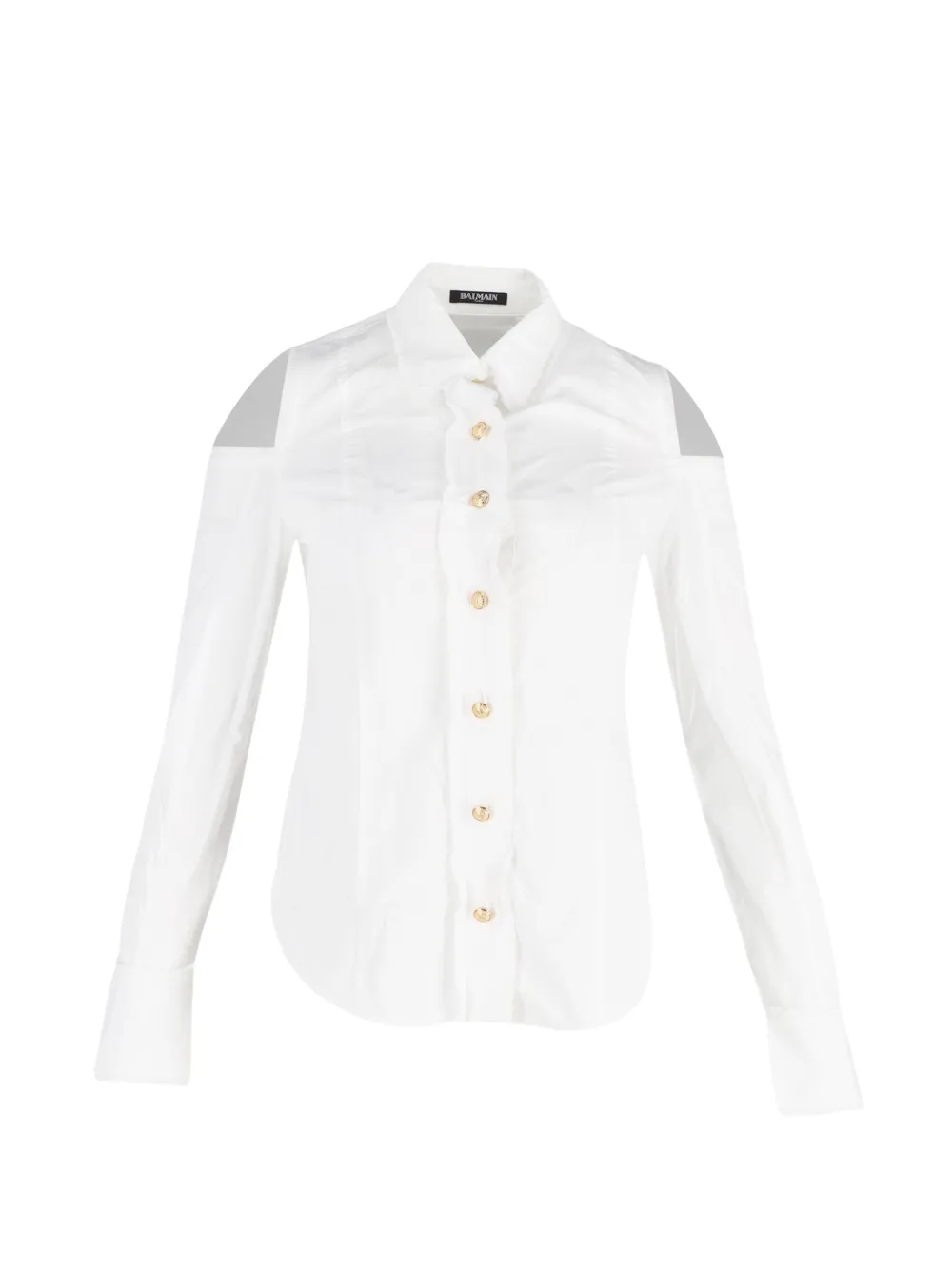 Balmain Pre-Owned cut-out buttoned shirt - Bianco