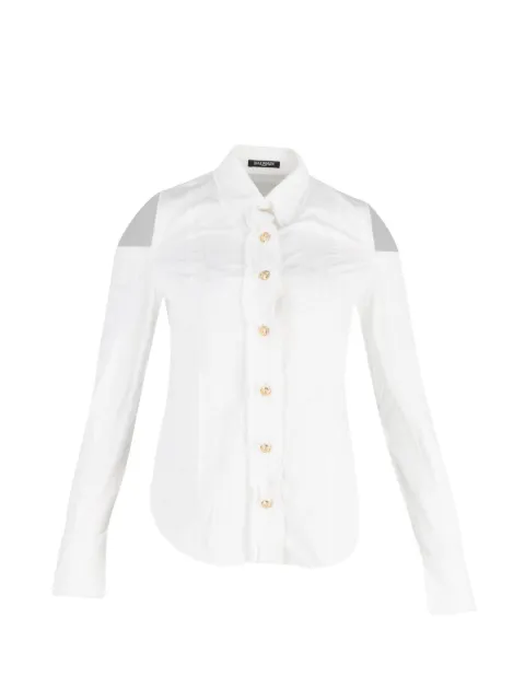 Balmain Pre-Owned cut-out buttoned shirt