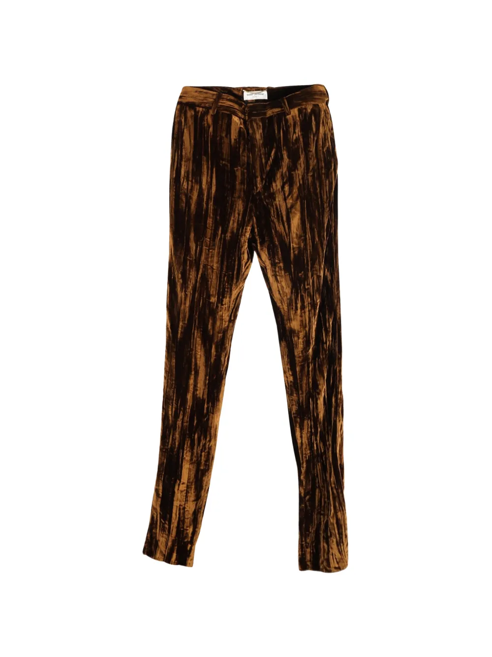 Saint Laurent Pre-Owned textured trousers - Marrone