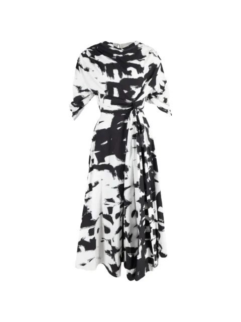 Alexander McQueen Pre-Owned twisted-waist printed midi dress