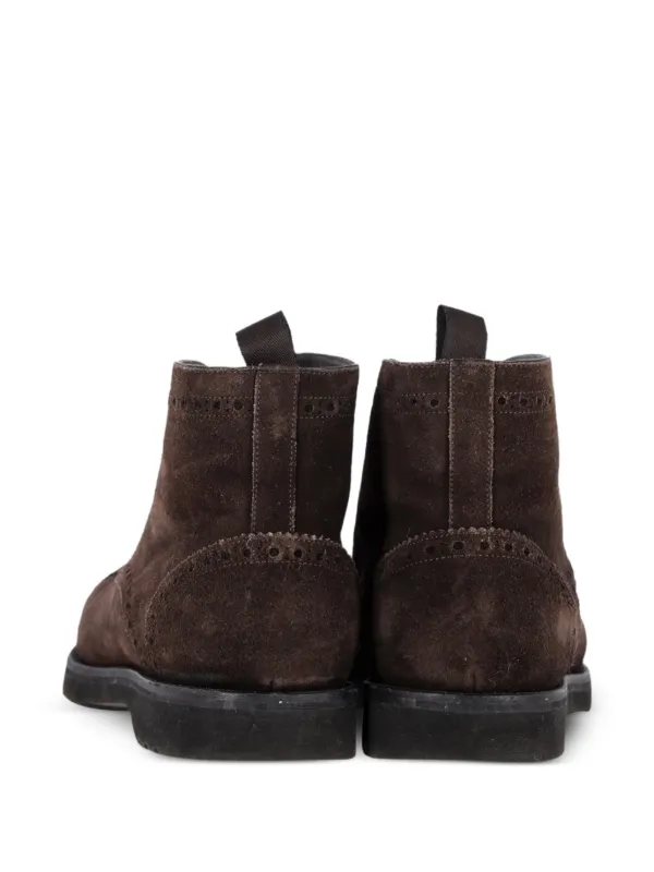 Tom Ford Laser Cut Lacer-Up Chukka Boots in Brown Suede Tom Ford Vintage Chukka lace-up Boots | Brown | FARFETCH main image 3