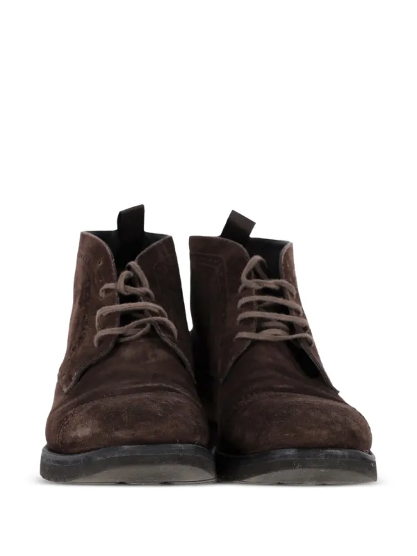 Tom Ford Laser Cut Lacer-Up Chukka Boots in Brown Suede Tom Ford Vintage Chukka lace-up Boots | Brown | FARFETCH main image 2