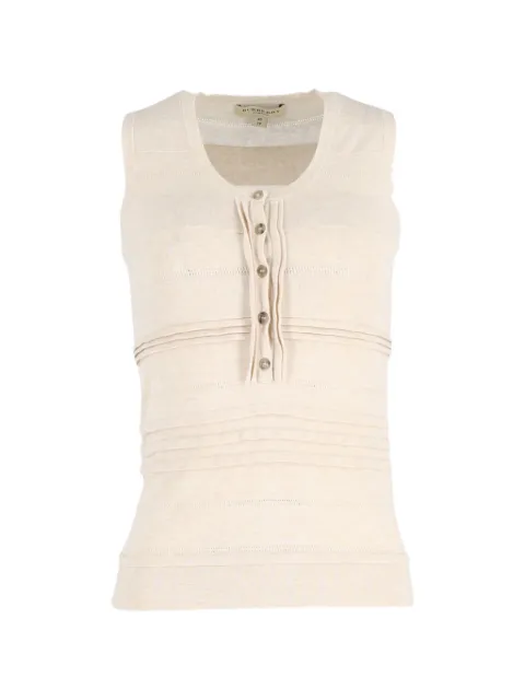 Burberry Pre-Owned pleated sleeveless top