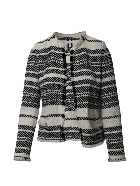 IRO Zlata striped frayed jacket