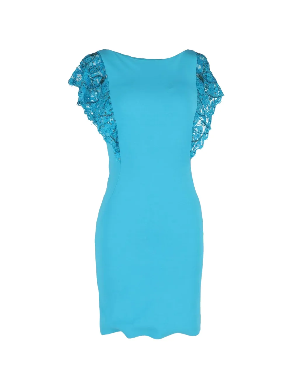 PUCCI Pre-Owned ruffle-sleeve mini dress - Blu