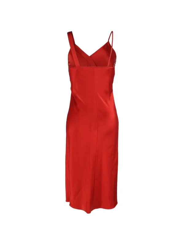 alexander wang red dress Alexander Wang Women's Preloved T by Draped Dress in Red Satin