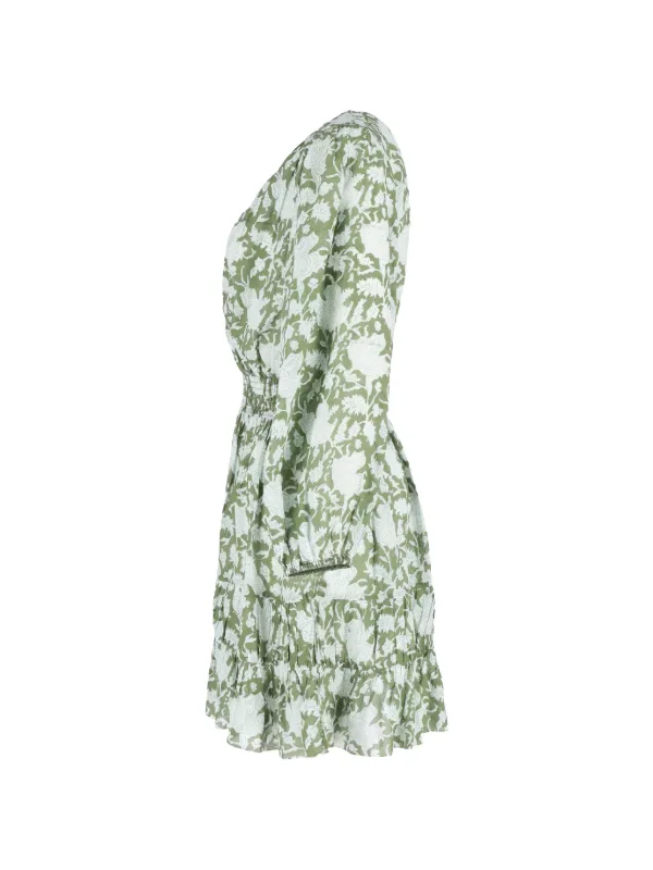 Maje Floral-pattern Mini Dress - Green