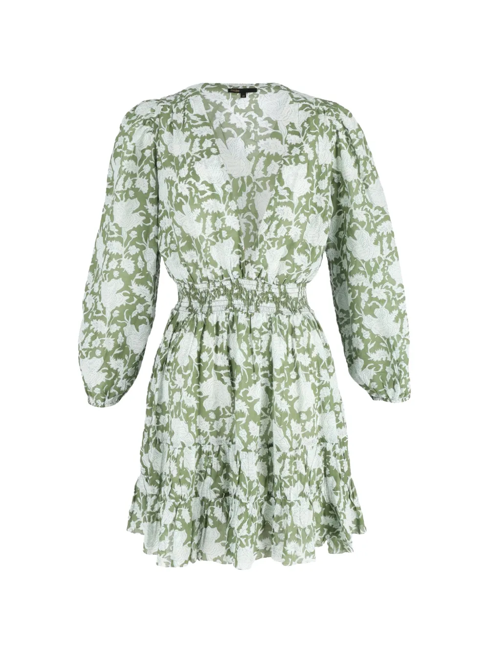 Maje floral-pattern mini dress - Verde