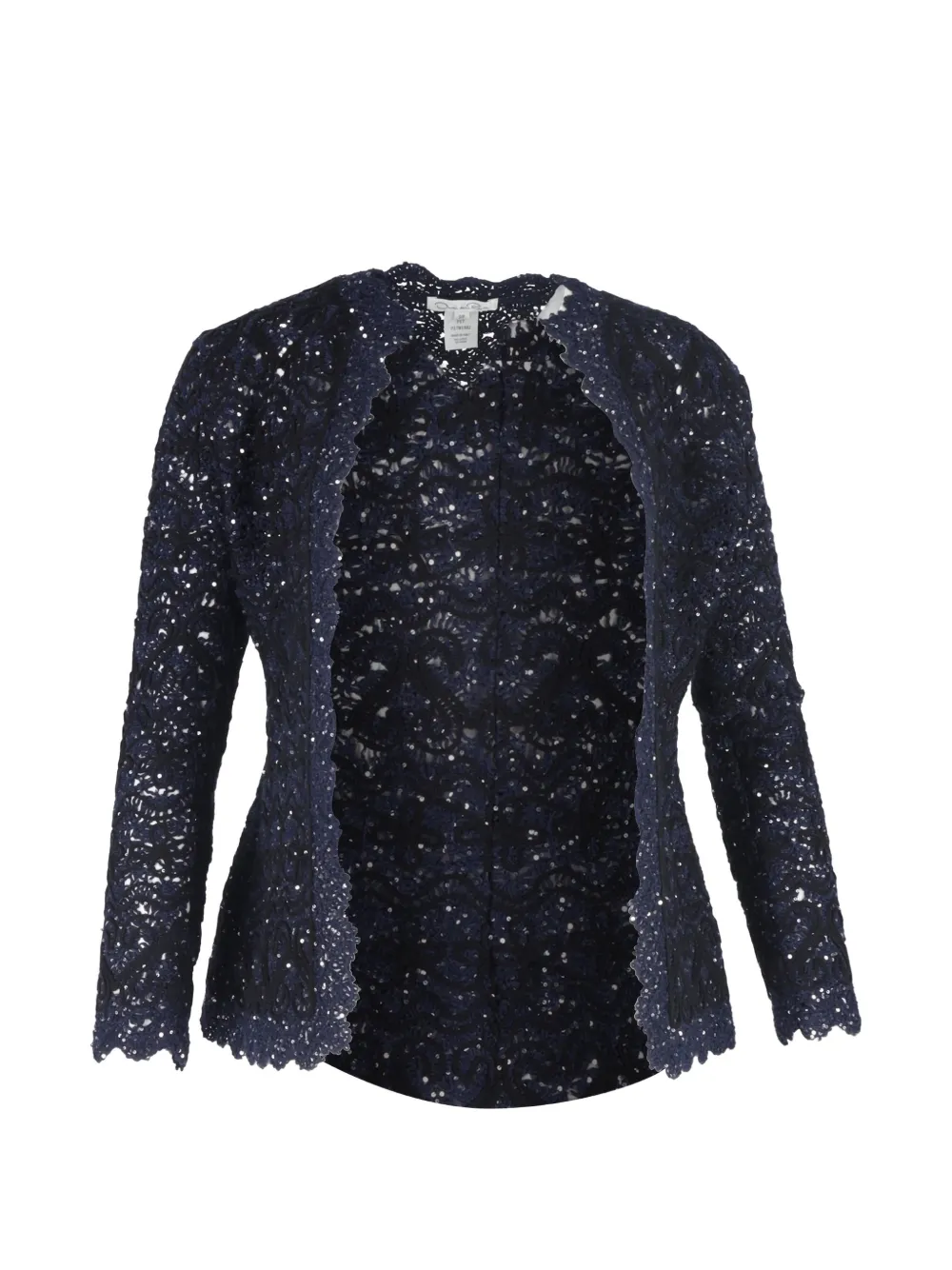 Oscar de la Renta Pre-Owned embroidered sequin jacket - Blu