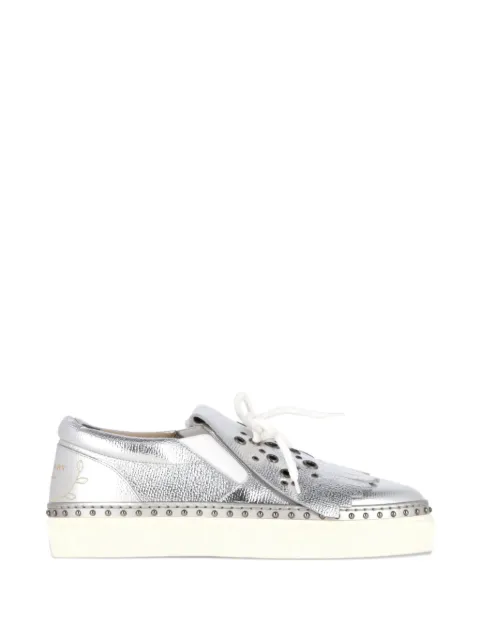 Burberry Pre-Owned Kiltie fringe detail slip-on sneakers