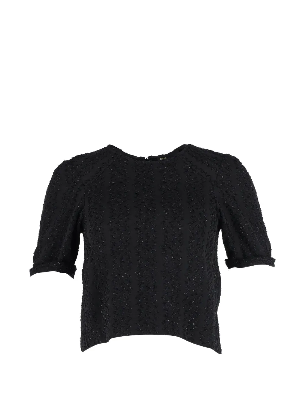 Maje textured crop top - Nero